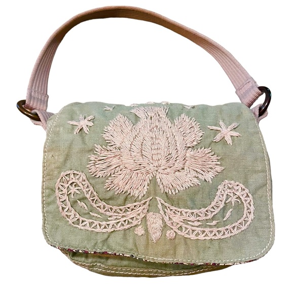 Lucky Brand Handbags - Lucky Brand Canvas And Cotton Y2K Embroidered Bucket Bag Vintage